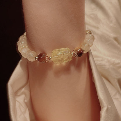 Yellow Crystal Pixiu Bracelet