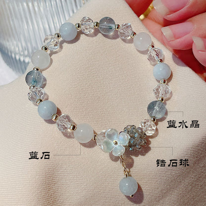 Cute Crystal Cat Eye Friendship Bracelet for Students