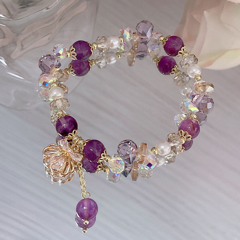 Crystal Butterfly Bow Shell Bracelet