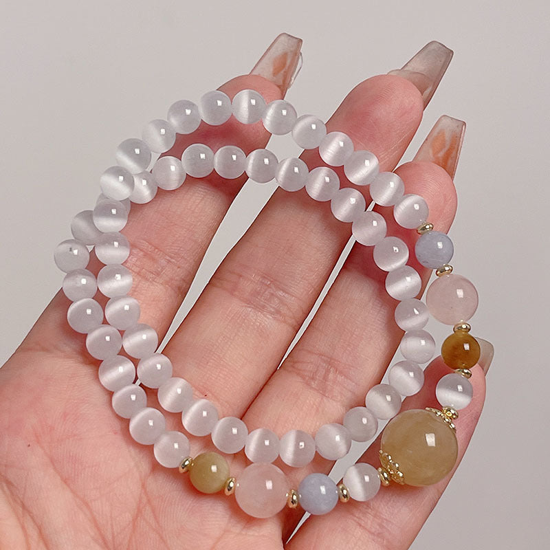 Double Layer Cat's Eye Bracelet