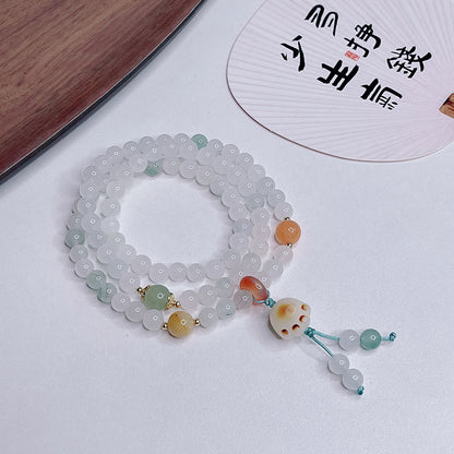 Traditional Style Multi-circle Tian Shan Green Bracelet