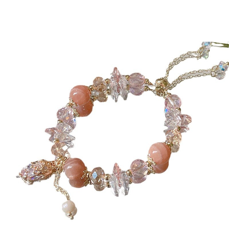 Strawberry Crystal Good Luck Bracelet