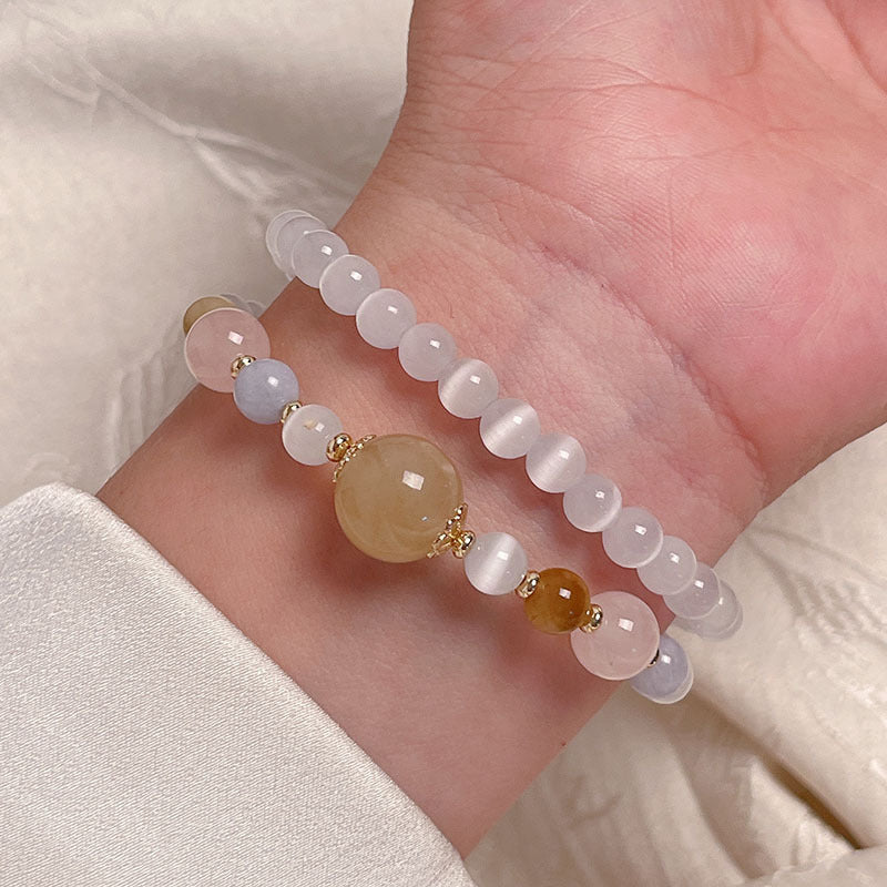 Double Layer Cat's Eye Bracelet