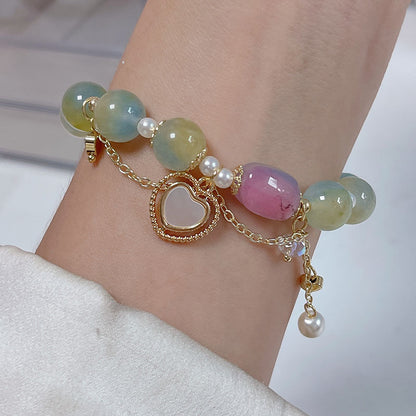 Sweet Gradient Color Beaded Bracelet for Women