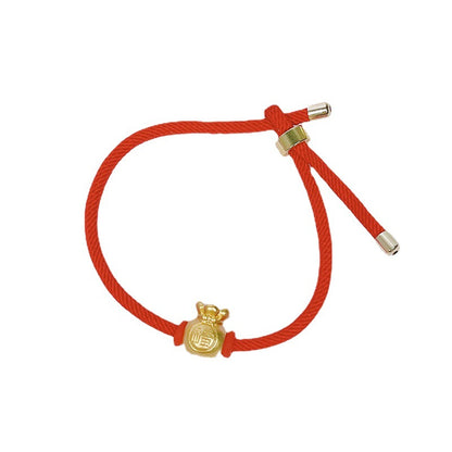 New Year Lucky Bag Red String Bracelet Year of the Gift Parent-child Couple Hand-woven Red Hand Rope Blessing Bracelet