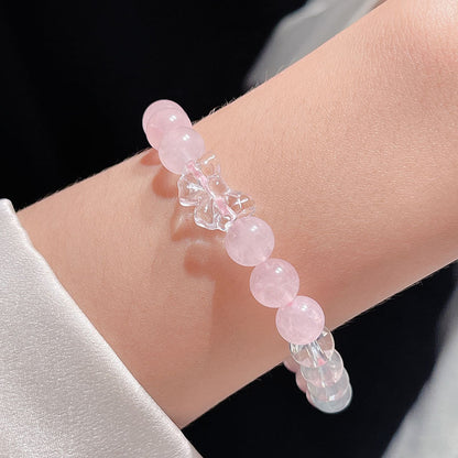 Red Strawberry Crystal Sunstone DIY Bracelet