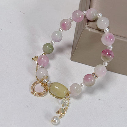 Sweet Gradient Color Beaded Bracelet for Women