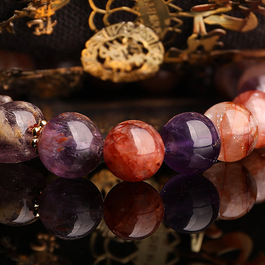 Nine Purple Fire Bracelet Pixiu Amethyst Purple Ghost