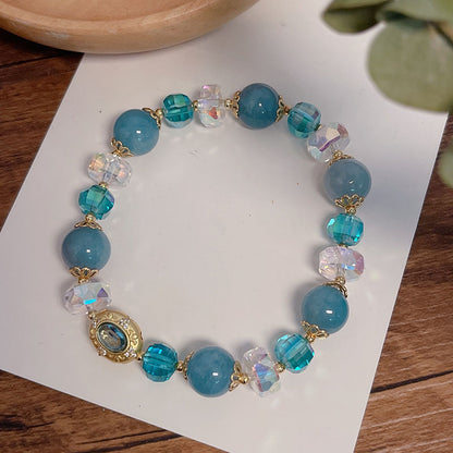 Colorful Beaded Bracelet with Sweet Delicate Charm