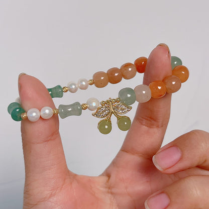 Colorful Beaded Bracelet with Sweet Delicate Charm