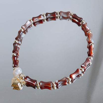 Mela Rad Wind Bracelet - Brown Coffee Shell Bead Lucky Bag Winter Hand Jewelry