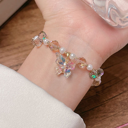 Colorful Butterfly Pearl Bracelet