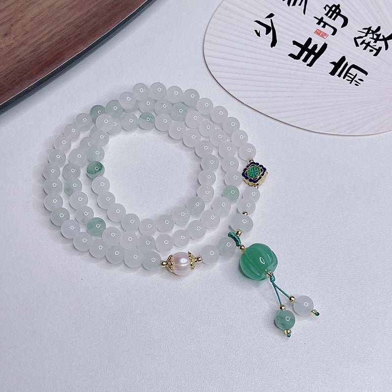 Traditional Style Multi-circle Tian Shan Green Bracelet