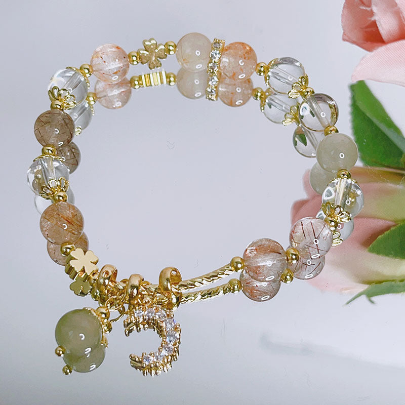 Luckystone Natural Crystal Pixiu Bracelet