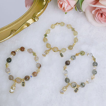 Luckystone Natural Crystal Pixiu Bracelet