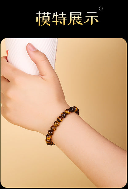 Natural Yellow Tiger Eye Stone Safety Bracelet