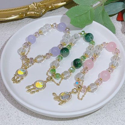 Dreamy Forest Glass Bead Dreamcatcher Bracelet