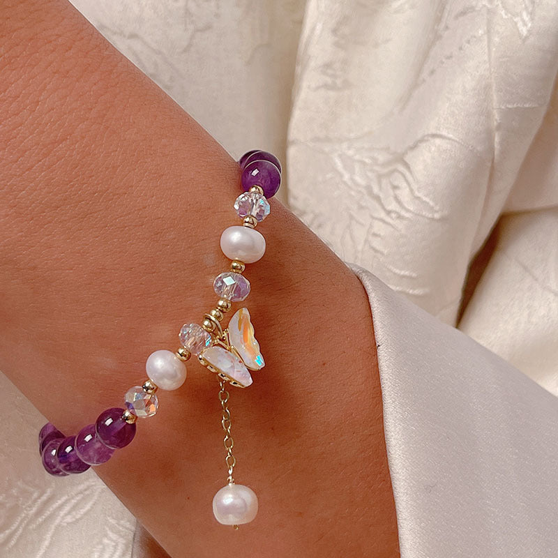 Purple Crystal Bracelet for Women - Elegant Design