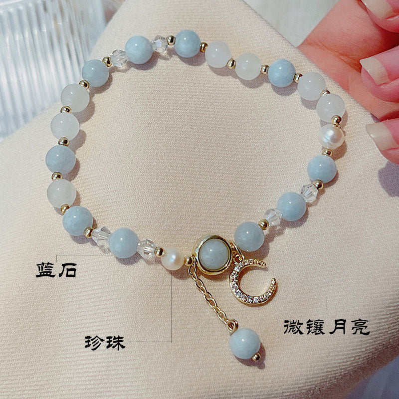 Cute Crystal Cat Eye Friendship Bracelet for Students