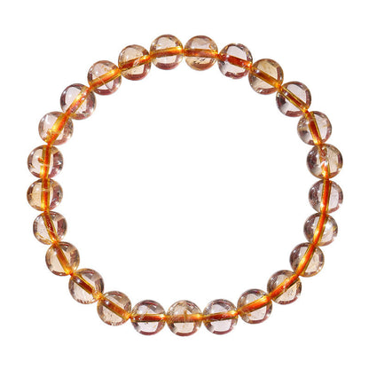 Natural citrine wealth transfer bracelet