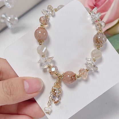 Strawberry Crystal Good Luck Bracelet