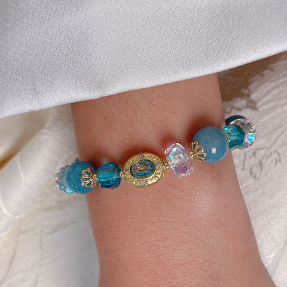 Colorful Beaded Bracelet with Sweet Delicate Charm