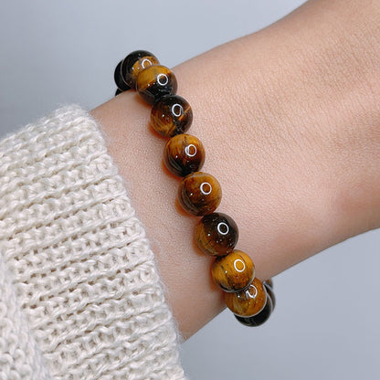 Natural Yellow Tiger Eye Beaded Bracelet