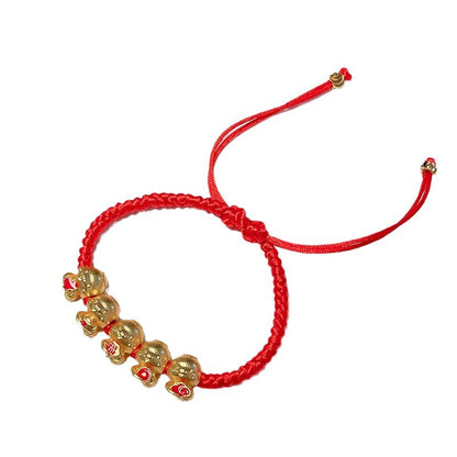 Cute Snake Red Rope Bracelet for 2025 Year of the Snake