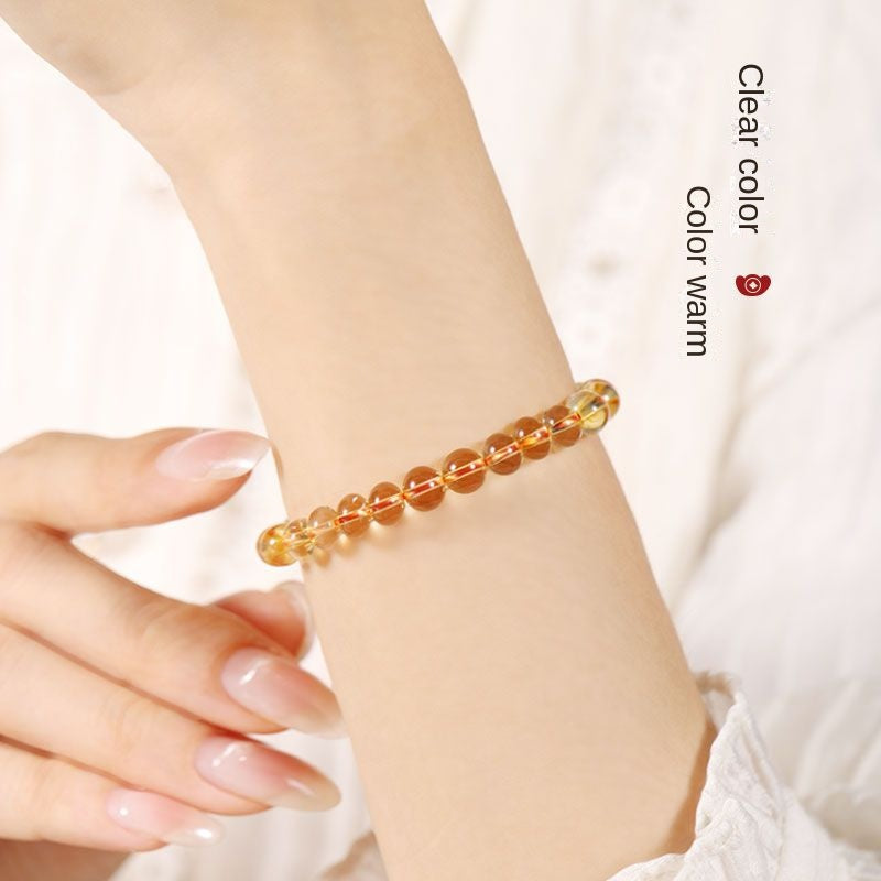 Natural citrine wealth transfer bracelet