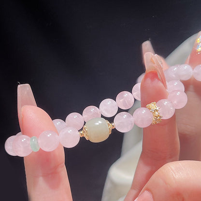 Natural Pink Crystal Bracelet