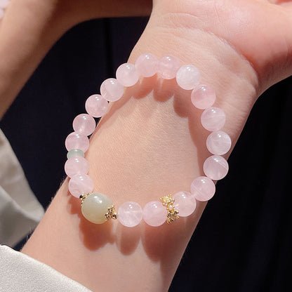 Natural Pink Crystal Bracelet