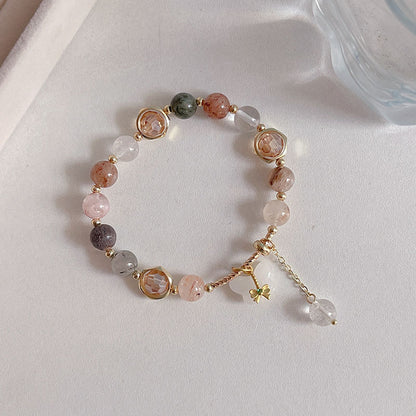 Natural Crystal Fox Lucky Grass Bracelet