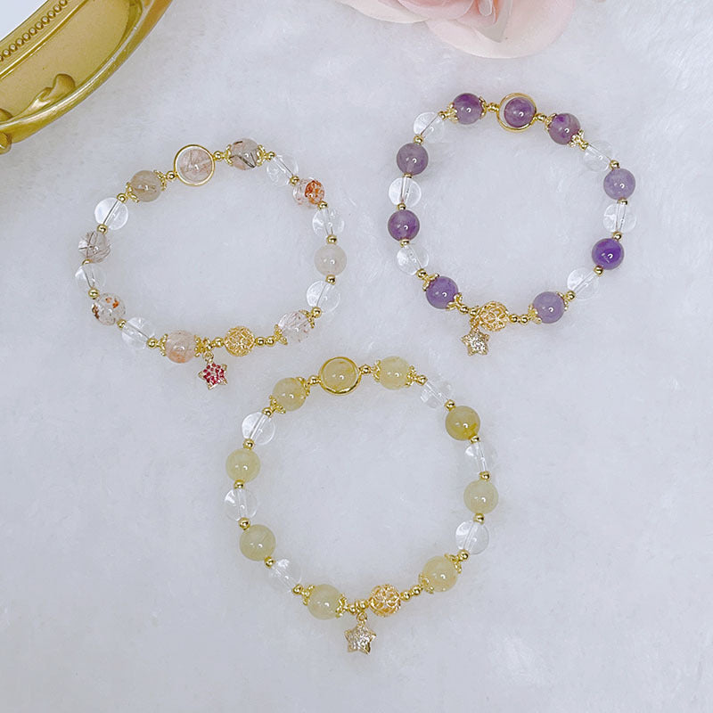 Luckystone Natural Crystal Pixiu Bracelet