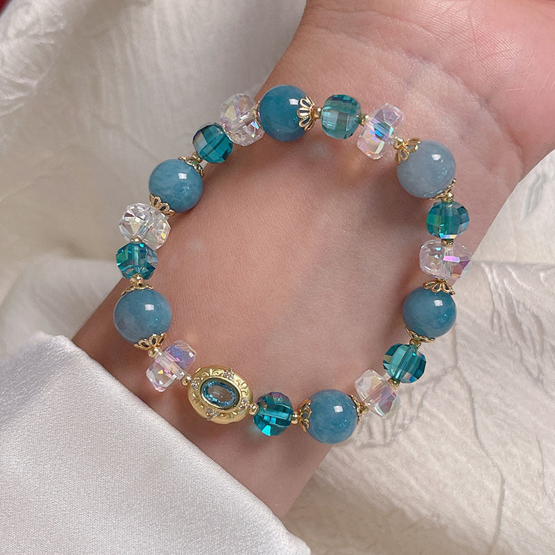 Colorful Beaded Bracelet with Sweet Delicate Charm