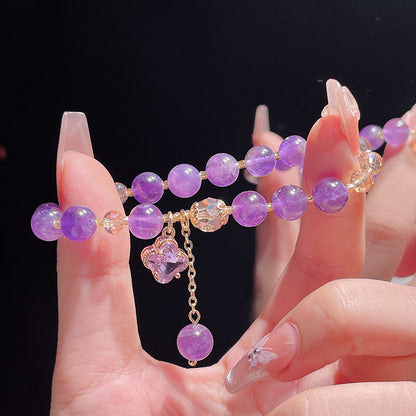 Elegant Purple Crystal Bracelet for Women