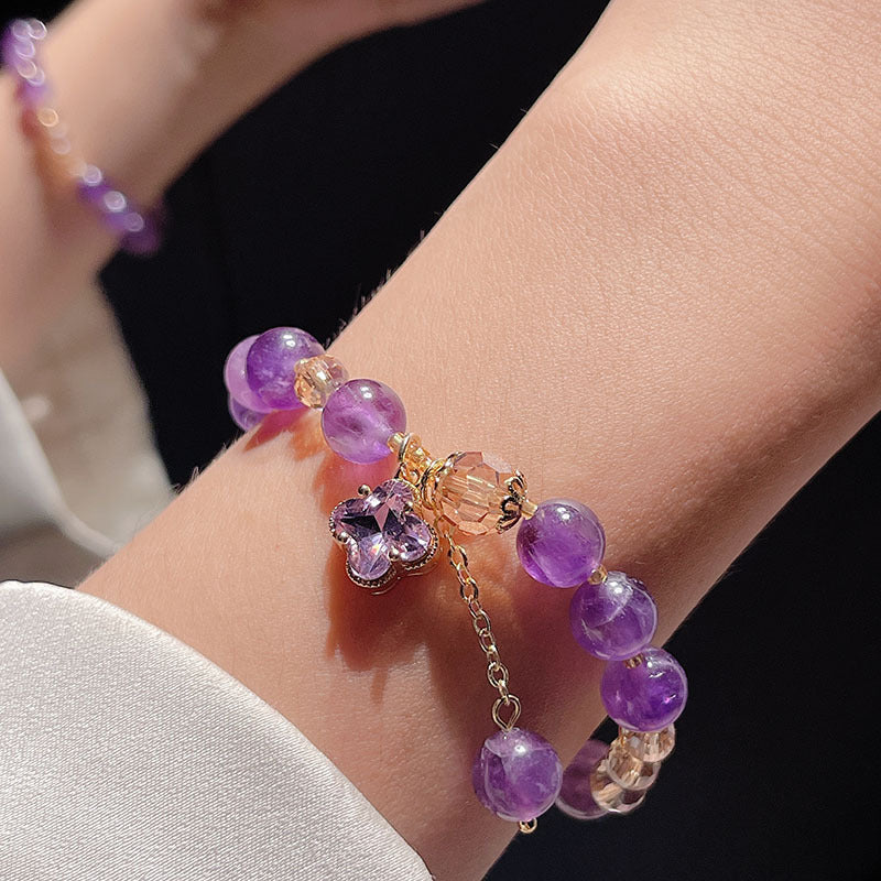 Elegant Purple Crystal Bracelet for Women