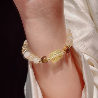 Yellow Crystal Pixiu Bracelet