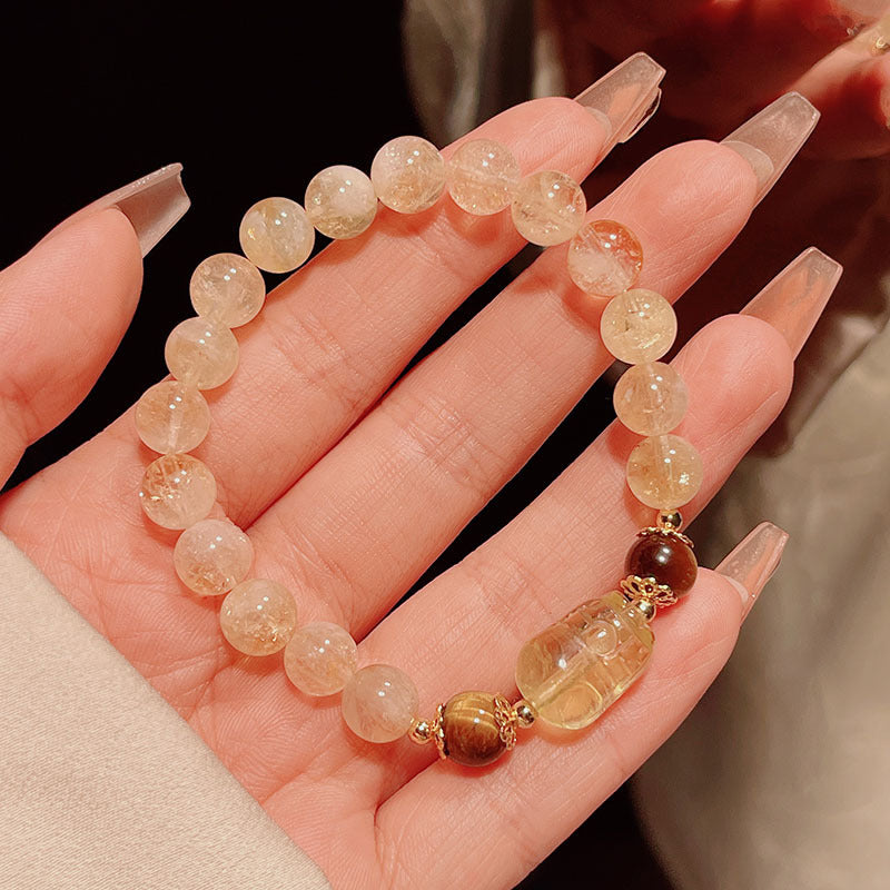 Yellow Crystal Pixiu Bracelet