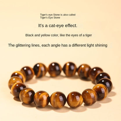 Natural Yellow Tiger Eye Stone Safety Bracelet