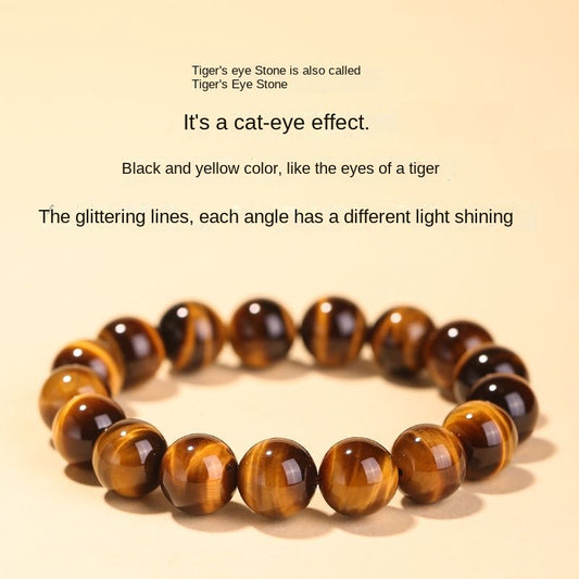 Natural Yellow Tiger Eye Stone Safety Bracelet