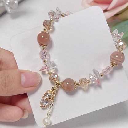 Strawberry Crystal Good Luck Bracelet