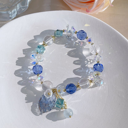 Forest Crystal Bracelet Versatile Flower Leaf Colorful