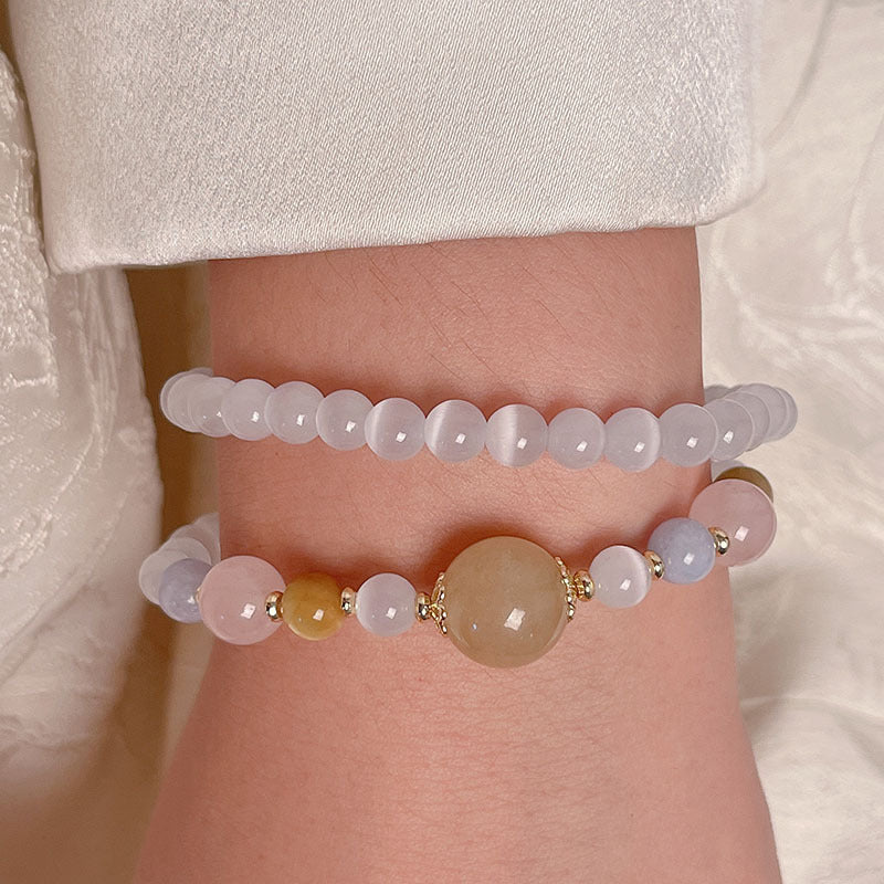 Double Layer Cat's Eye Bracelet