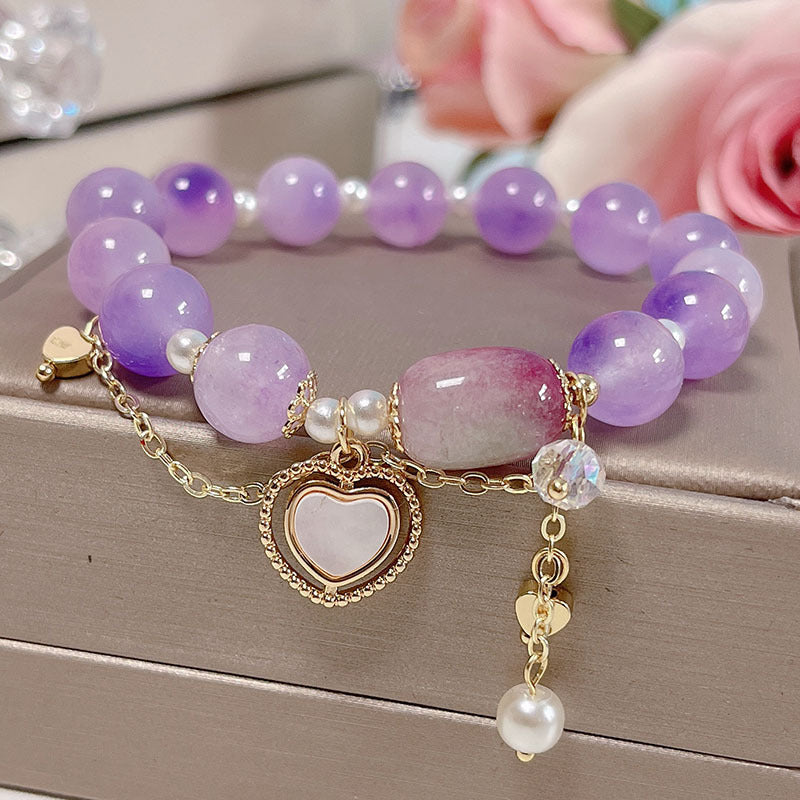 Sweet Gradient Color Beaded Bracelet for Women