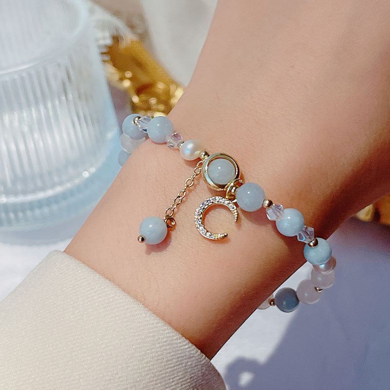 Cute Crystal Cat Eye Friendship Bracelet for Students