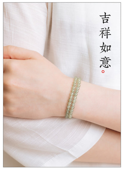 Natural Hotan jade Bingqing water material bracelet