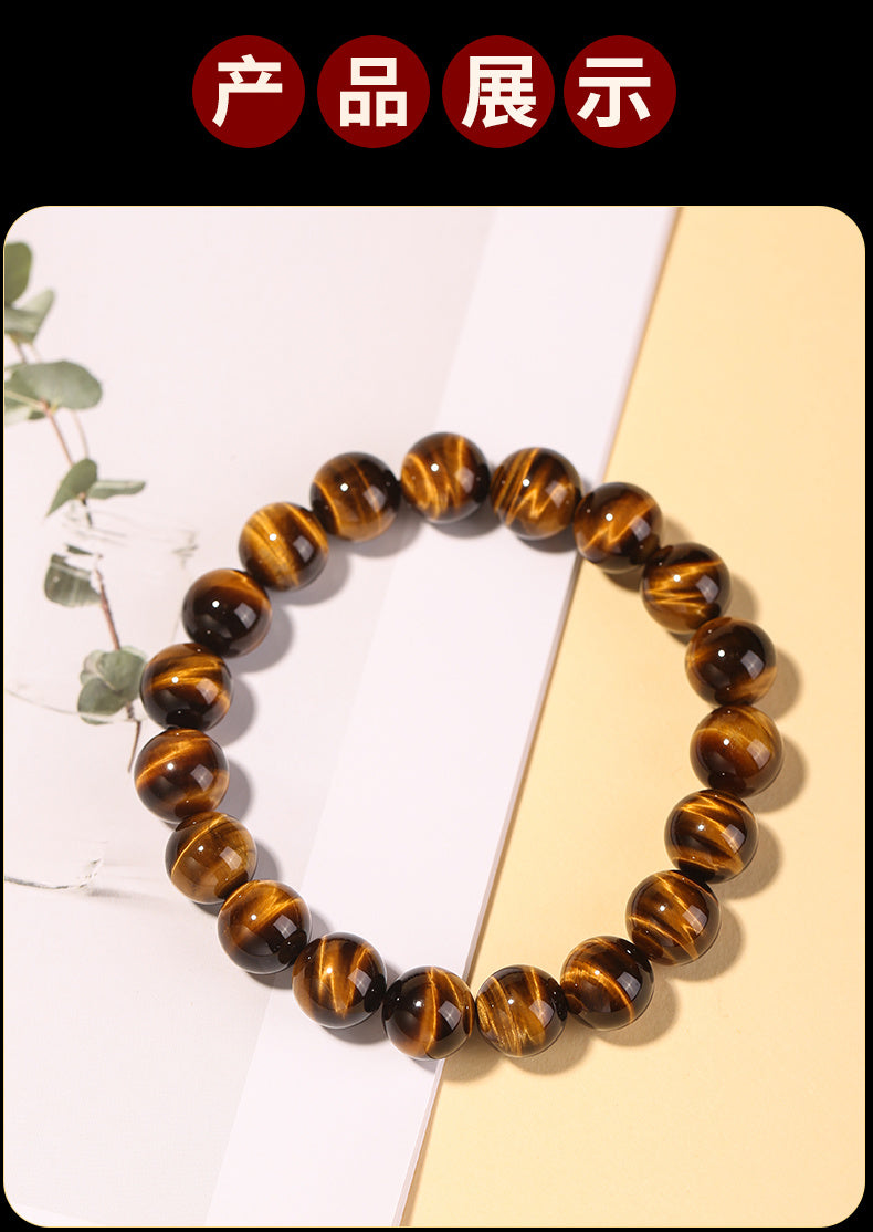 Natural Yellow Tiger Eye Stone Safety Bracelet