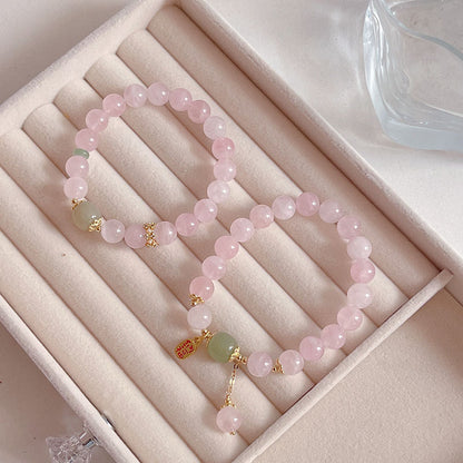 Natural Pink Crystal Bracelet