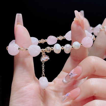 Natural Irregular Crystal Flower Bracelet Freshwater Pearl Tassel Bracelet