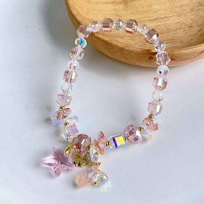 Sparkling Star Bracelet with Various Faceted Crystal Beads